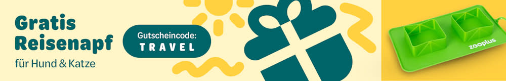 Gratis Reisenapf für Hund und Katze, Gutscheincode Travel