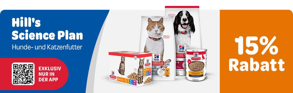 15% auf Hills Science Plan in der App