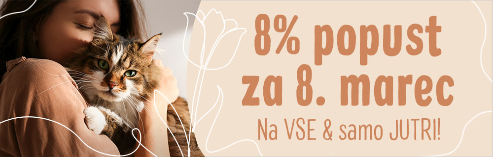 8% popust na celotno ponudbo izdelkov - ekskluzivna enodnevna ponudba!