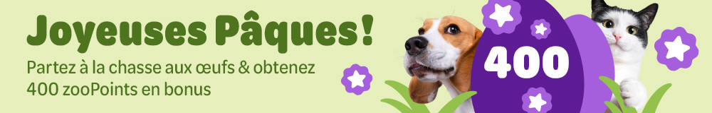 Joyeuses PĂąques ! Partez Ă la chasse aux oeufs & obtenez 400 zooPoints en bonus. 400