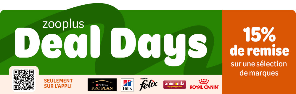 zooplus App Deal Days 15% de remise sur vos marques préférées