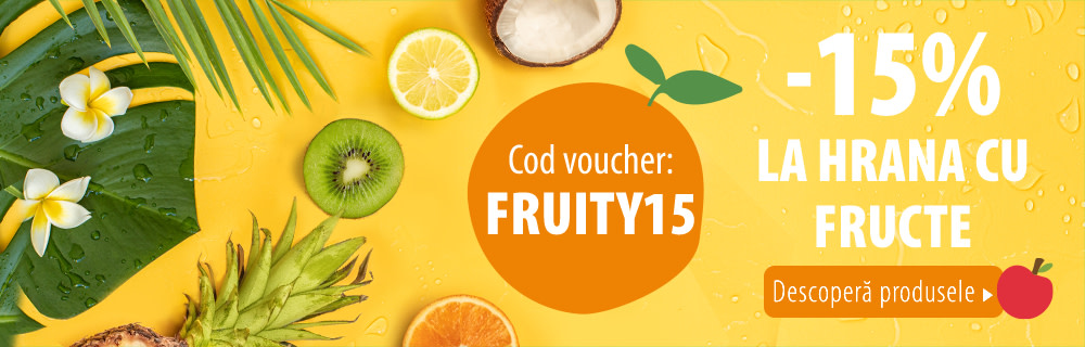 -15% reducere la hrana fructată!