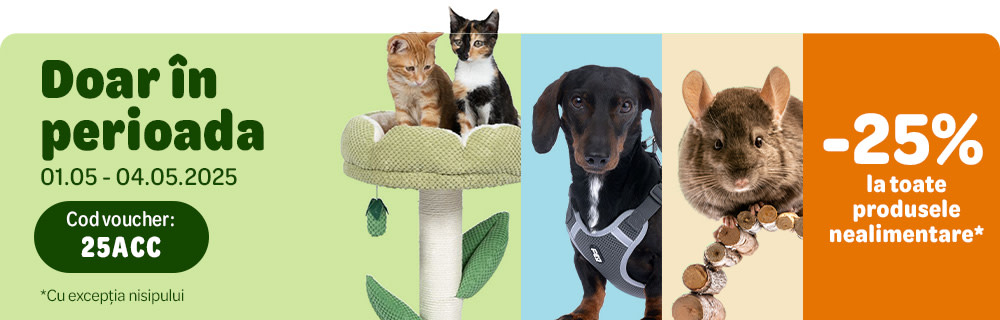 25% reducere la accesorii, excepție nisip