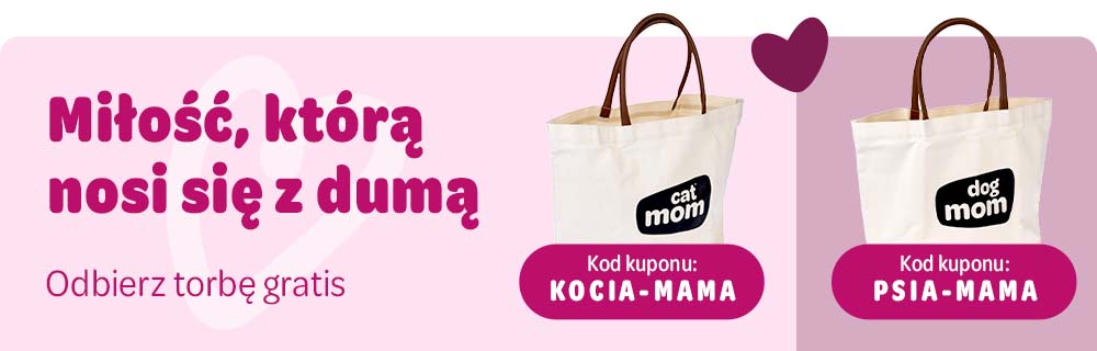 Miłość, którą nosi się z dumą. Odbierz torbę gratis. Kod kuponu: KOCIA-MAMA lub PSIA-MAMA