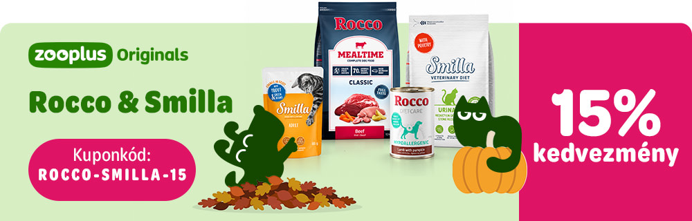zooplus Originals. Minden Rocco és Smilla termékre. 15% kedvezmény