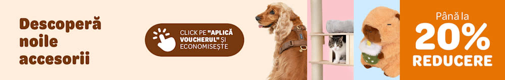 Produse noi așteaptă să fie descoperite! Alege cele mai noi accesorii pentru câini și pisici și profită de reduceri de până la 20% la produsele selectate.