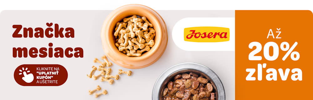 Značka mesiaca Josera Až 20% zľava Kliknite na "Uplatniť kupón" a ušetrite