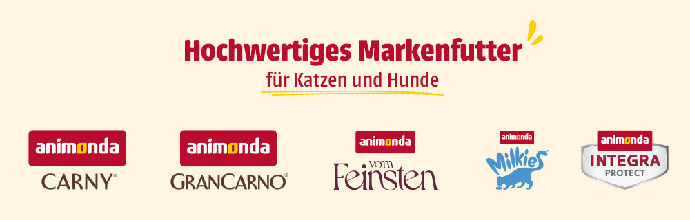 Hochwertiges Markenfutter für Katzen & Hunde