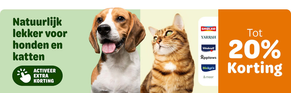 Natuurlijk lekker voor honden en katten - Tot 20% korting