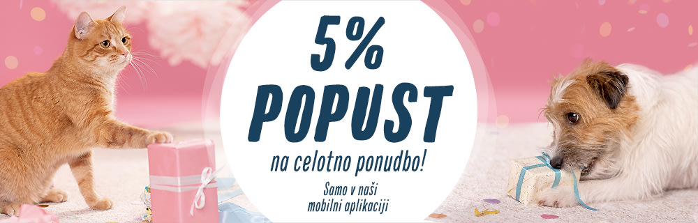 5% rojstnodnevni popust na celotno ponudbo v naši mobilni aplikaciji
