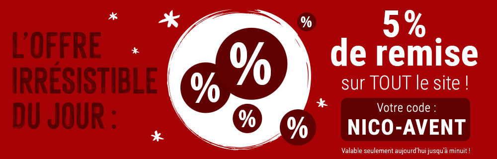 5 % de remise sur TOUT le site