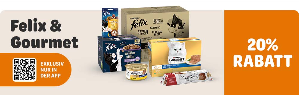 Exklusiv in der App: 20% Rabatt auf Felix & Gourmet