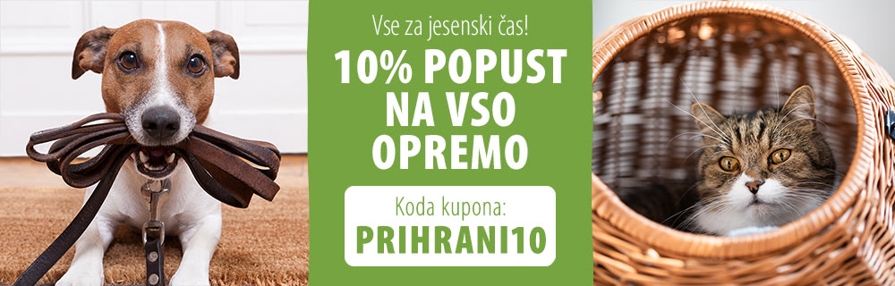 10% popust na celotno ponudbo opreme za vašega ljubljenčka