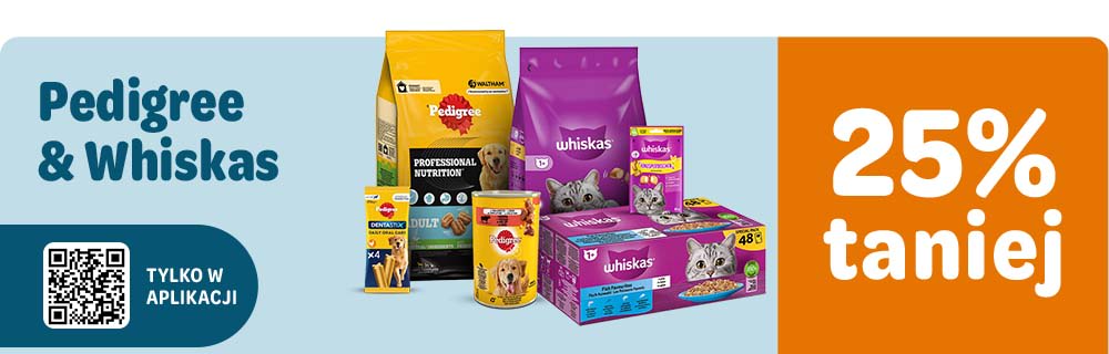 25% taniej Pedigree i Whiskas. Tylko w aplikacji
