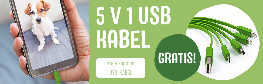 USB kabel gratis!