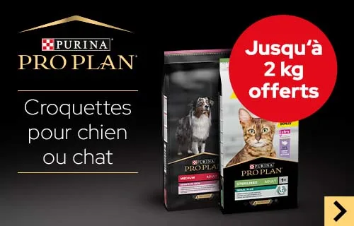 croquettes pour chat et chien Purina pro plan en promo