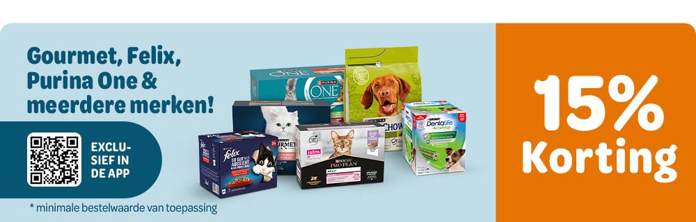 15% korting op geselecteerde merken in de APP!