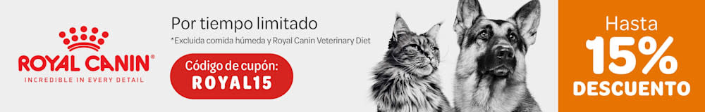15 % en Royal Canin para perros y gatos*