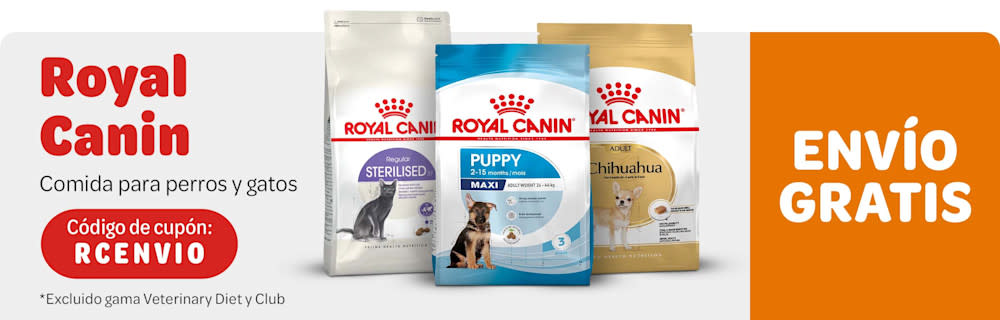 15 % en pienso y comida húmeda Royal Canin para perros y gatos