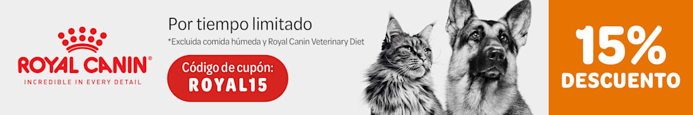 15 % en Royal Canin para perros y gatos*