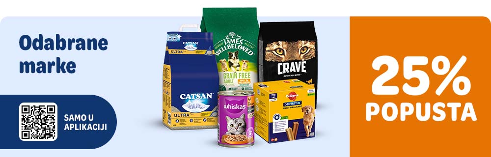 25 % popusta na odabrane marke, samo u zooplus mobilnoj aplikaciji!