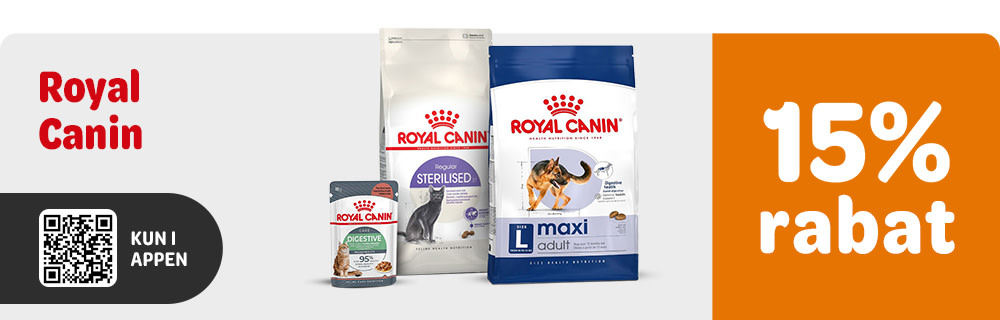 Spar 15% på Royal Canin hunde- og kattefoder kun i zooplus-appen