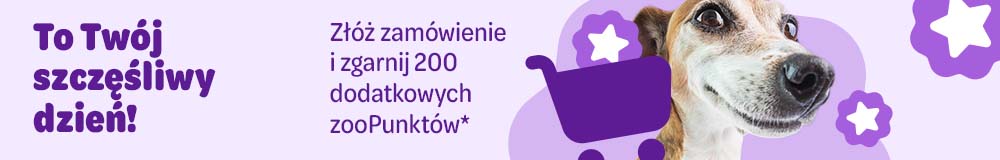 To Twój szczęśliwy dzień! Złóż zamówienie i zgarnij 200 dodatkowych zooPunktów*.