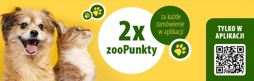 2x zooPunkty za każde zamówienie w aplikacji od 11.04.2024 do 24.04.2024