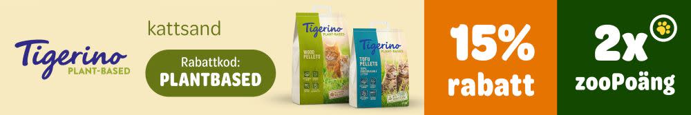 15% rabatt på Tigerino Plantbased + 2 x zooPoäng