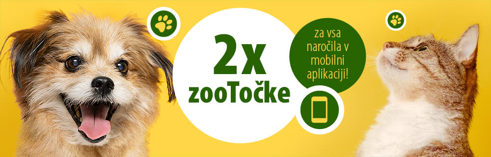 2x zooTočke za vsa naročila v mobilni aplikaciji