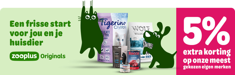 5% korting op zooplus Originals