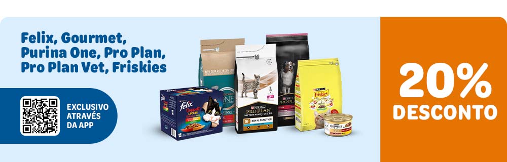 20 % de desconto numa seleção de marcas através da App zooplus