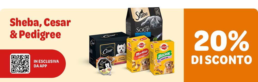 20% di sconto su marchi selezionati, in esclusiva da App!