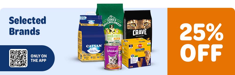 25% off Selected Brands: only on the app