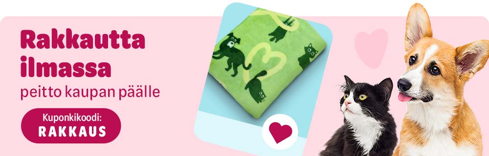 Rakkautta ilmassa, peitto kaupan päälle. Kuponkikoodi: RAKKAUS.