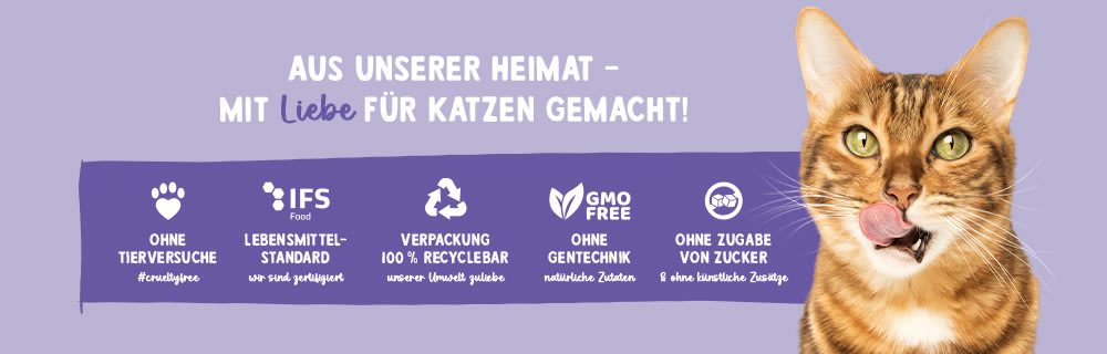 Ohne Tierversuche, Lebensmittel Standard, Verpackung 100% recyclebar, ohne Gentechnik, ohne Zugabe von Zucker