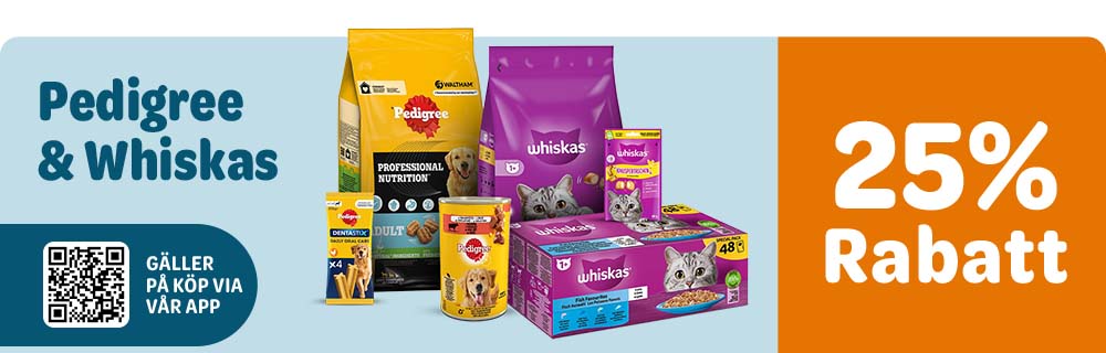 25% Whiskas & Pedigree