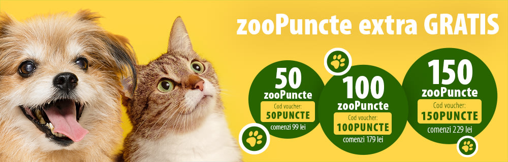 50, 100, sau 150 zooPuncte EXTRA cadou!