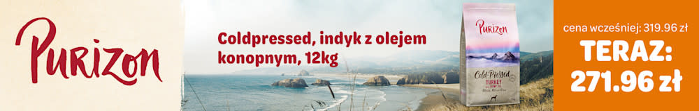 Purizon Coldpressed, indyk z olejem konopnym, 12kg cena wcześniej: 319.96 zł TERAZ: 271.96 zł