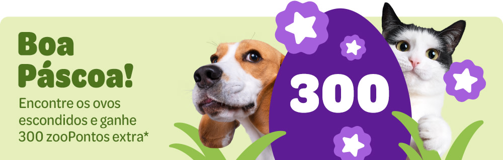 300 zooPontos grátis com a sua encomenda - Encontre os ovos de Páscoa!