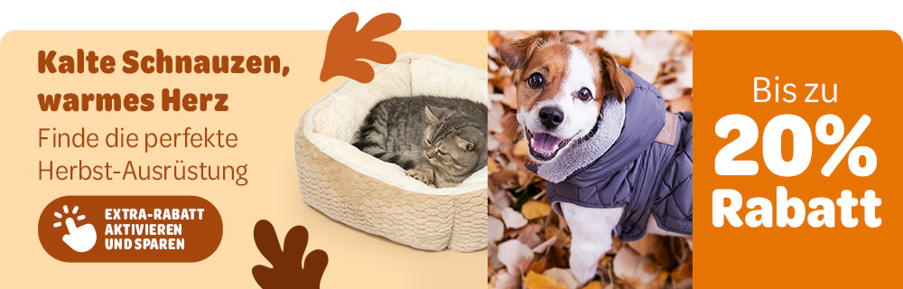 Kalte Schnauzen, warmes Herz - Finde die perfekte Herbst-Ausrüstung. Bis zu 20% Rabatt