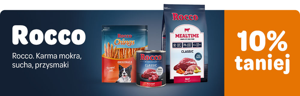 Rocco - karma mokra, sucha, przysmaki 10% taniej