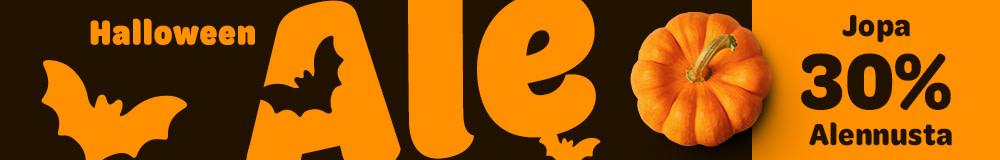 Jopa 30% alennusta, Halloween ALE.