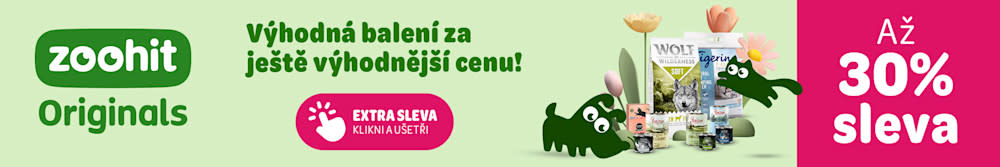 zoohit Originals, výhodná balení za ještě výhodnější cenu! Až 30% sleva. Extra sleva - klikni a ušetři.