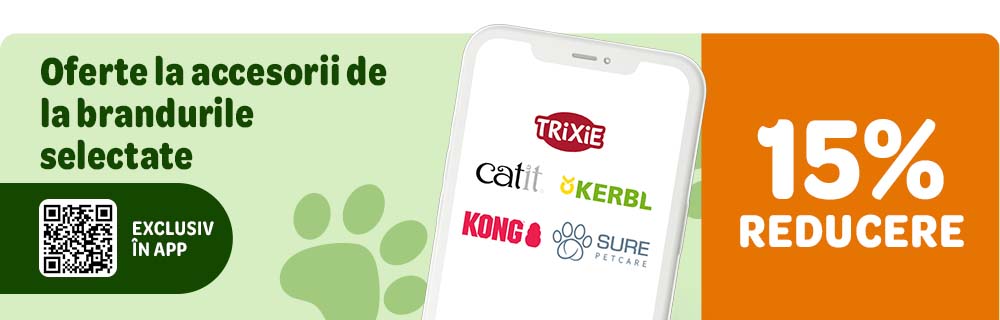 Exclusiv in aplicație! Ai 15% reducere la accesoriile de la brandurile selectate.