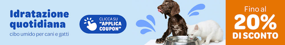 Scopri i nostri prodotti idratanti per cani e gatti, ora fino al 20% di sconto!