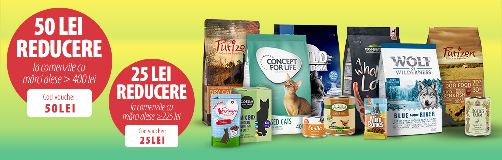 Avem discounturi la branduri preferate de mofturoșii tăi!🐶🐱
