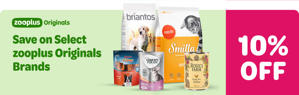 10% off select zooplus Originals Brands