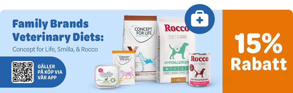 15% via appen på utvalda veterinary brands