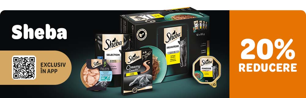 Sheba. Exclusiv în APP. 20% reducere.